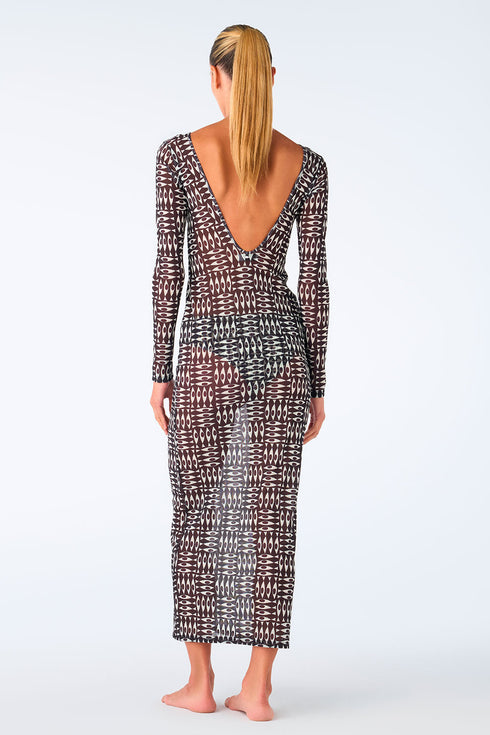 Midnight Mola Maya Long Dress